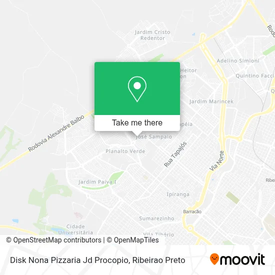 Disk Nona Pizzaria Jd Procopio map
