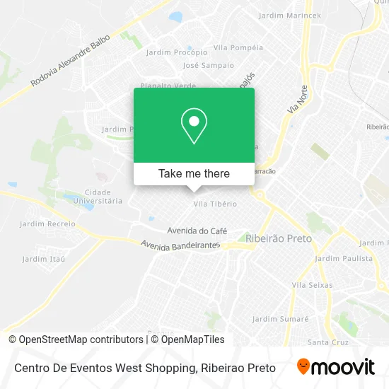 Centro De Eventos West Shopping map