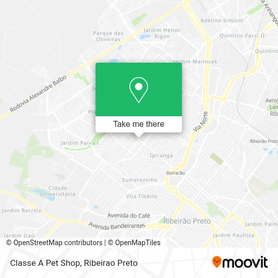 Classe A Pet Shop map