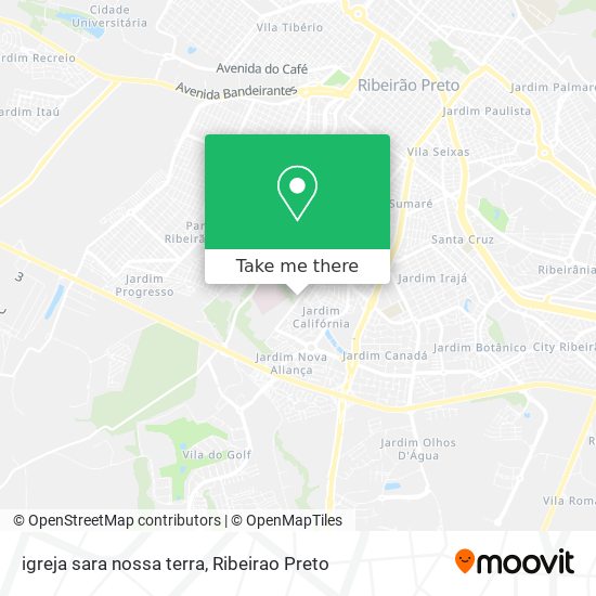 igreja sara nossa terra map