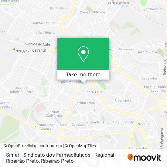 Sinfar - Sindicato dos Farmacêuticos - Regional Ribeirão Preto map
