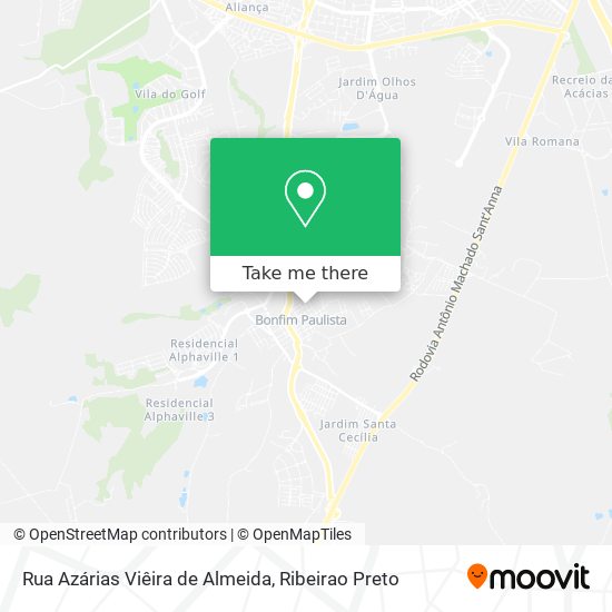 Mapa Rua Azárias Viêira de Almeida