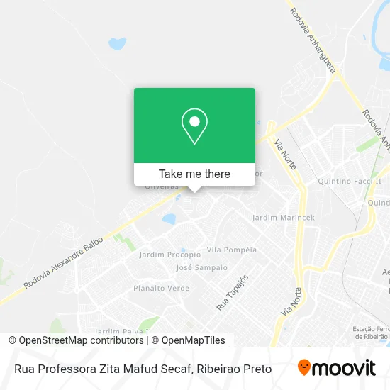 Rua Professora Zita Mafud Secaf map