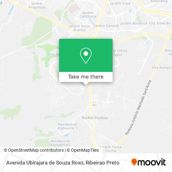 Avenida Ubirajara de Souza Roxo map