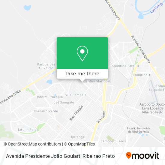 Mapa Avenida Presidente João Goulart