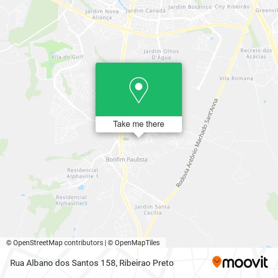 Mapa Rua Albano dos Santos 158