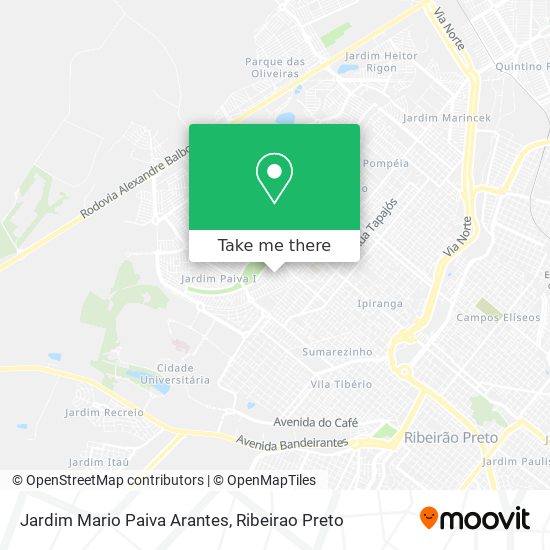 Mapa Jardim Mario Paiva Arantes