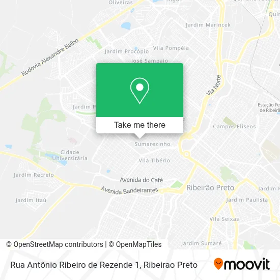 Rua Antônio Ribeiro de Rezende 1 map