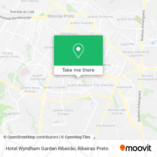 Hotel Wyndham Garden Ribeirão map