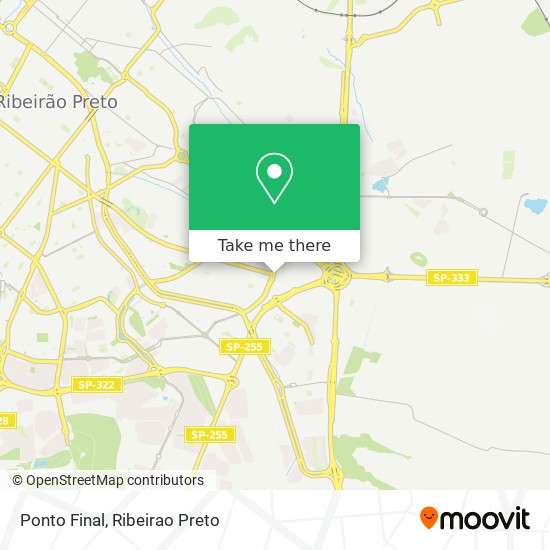 How to get to Ponto Final in Ribeirão Preto by Bus?