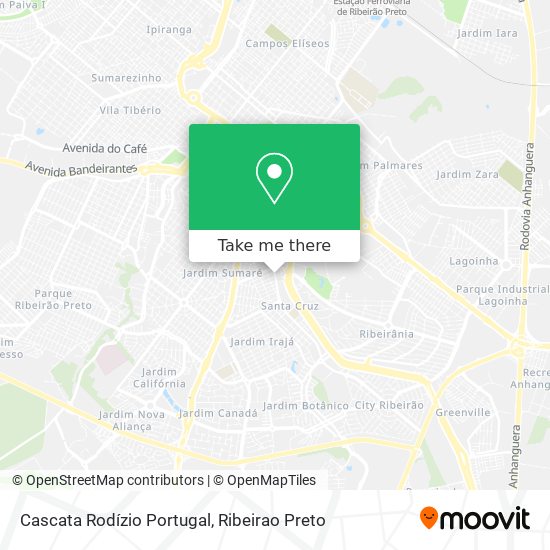 Cascata Rodízio Portugal map