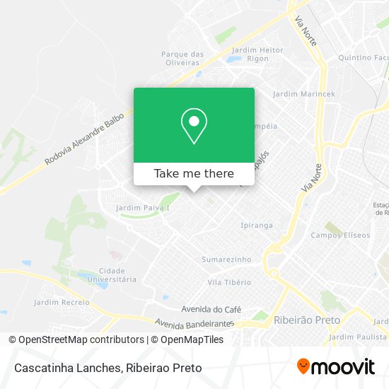 Cascatinha Lanches map