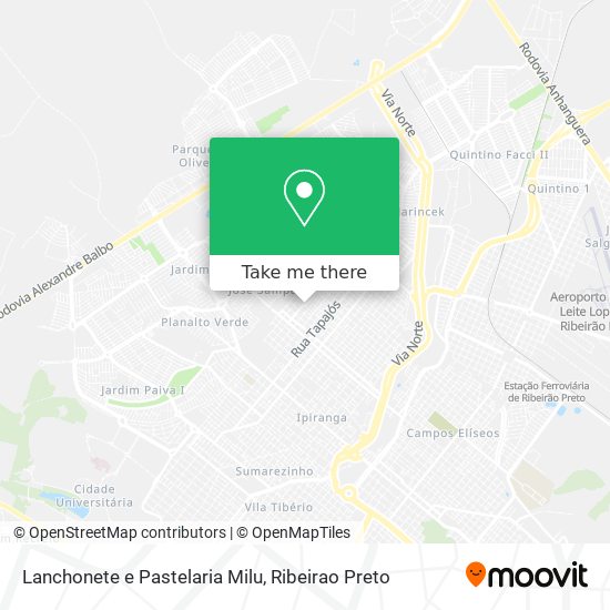 Lanchonete e Pastelaria Milu map