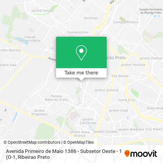 Avenida Primeiro de Maio 1386 - Subsetor Oeste - 1 map