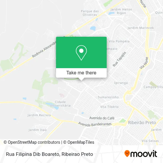 Rua Filipina Dib Boareto map