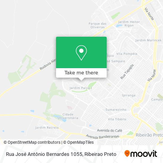 Rua José Antônio Bernardes 1055 map
