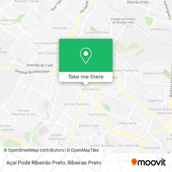 Açaí Pode Ribeirão Preto map