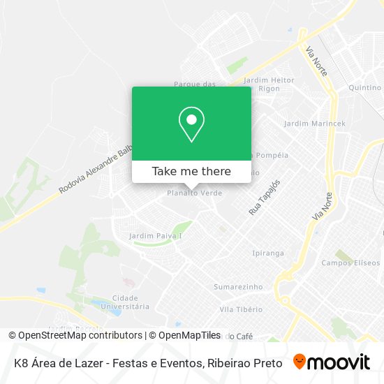 K8 Área de Lazer - Festas e Eventos map