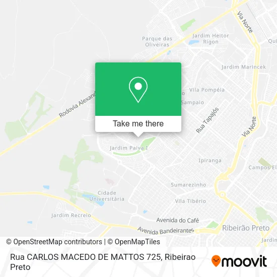 Rua CARLOS MACEDO DE MATTOS 725 map