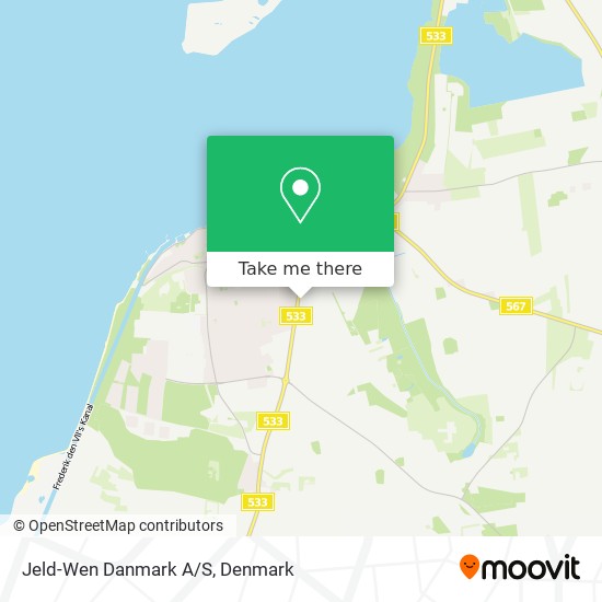 Jeld-Wen Danmark A/S map
