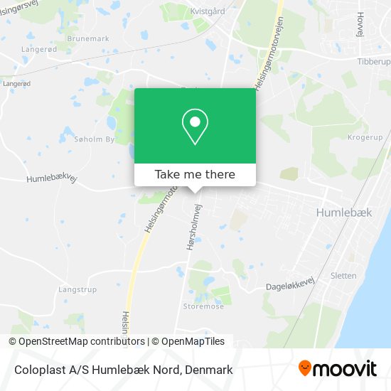 Coloplast A/S Humlebæk Nord map