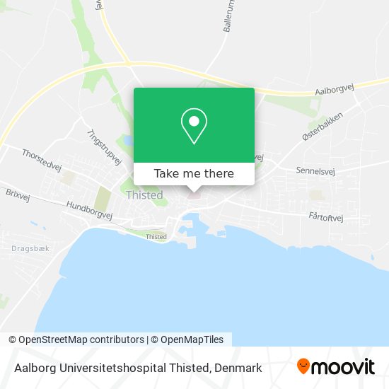 Aalborg Universitetshospital Thisted map