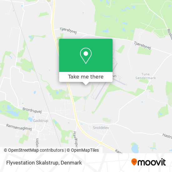 Flyvestation Skalstrup map