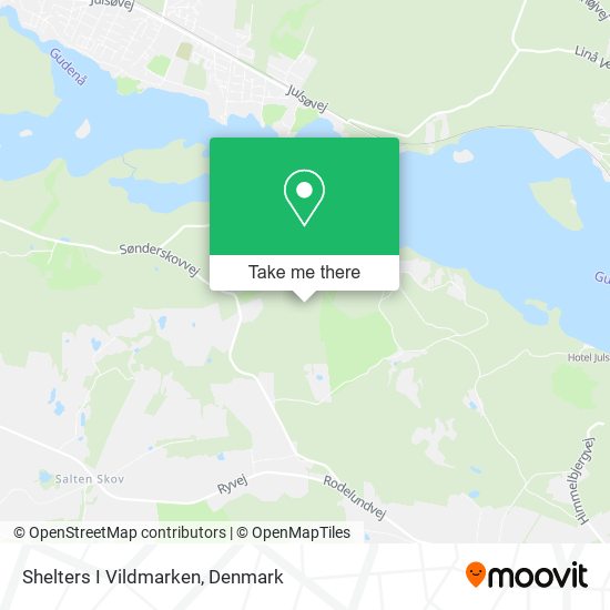 Shelters I Vildmarken map