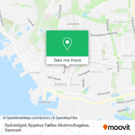 Sydvestjysk Sygehus Fælles Akutmodtagelse map