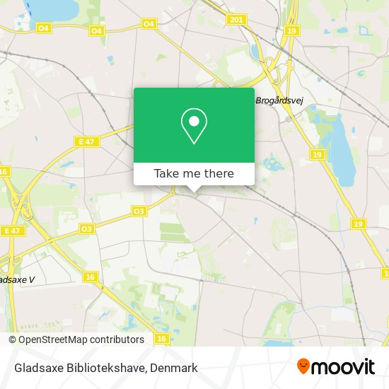 Gladsaxe Bibliotekshave map