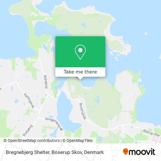 Bregnebjerg Shelter, Boserup Skov map