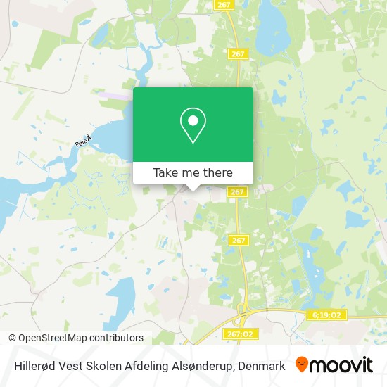 Hillerød Vest Skolen Afdeling Alsønderup map