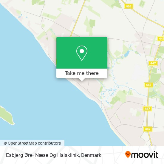 Esbjerg Øre- Næse Og Halsklinik map