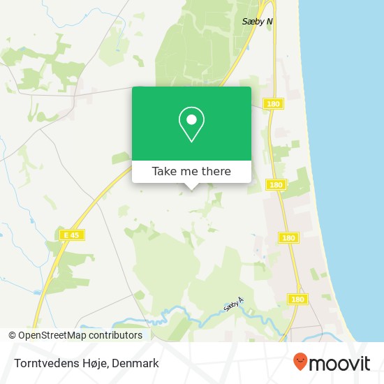 Torntvedens Høje map