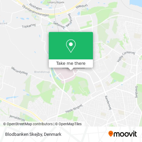 Blodbanken Skejby map