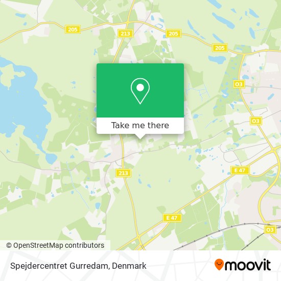 Spejdercentret Gurredam map