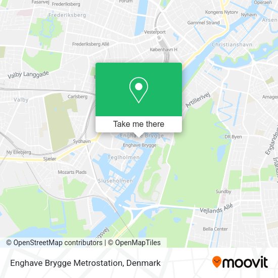 Enghave Brygge Metrostation map