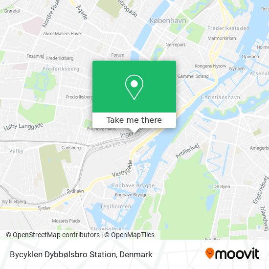 Bycyklen Dybbølsbro Station map
