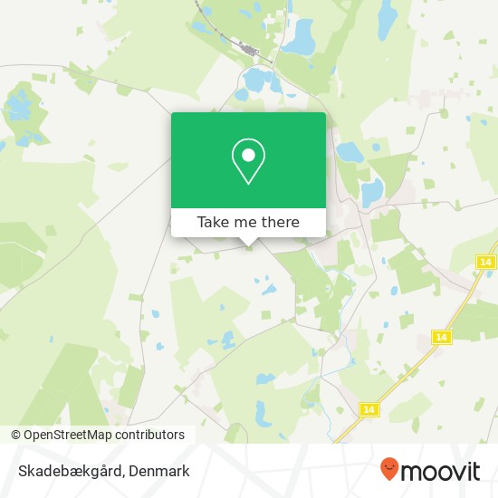 Skadebækgård map