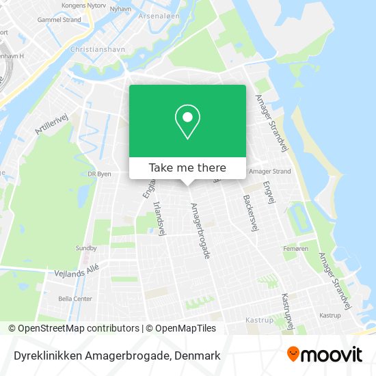 Dyreklinikken Amagerbrogade map