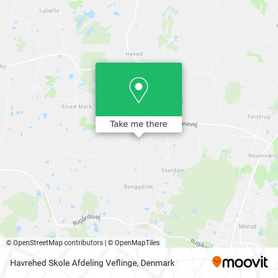 Havrehed Skole Afdeling Veflinge map