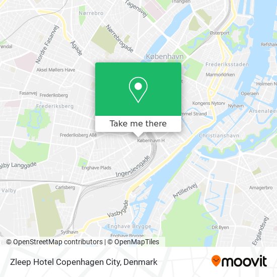 Zleep Hotel Copenhagen City map