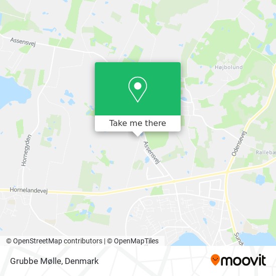 Grubbe Mølle map