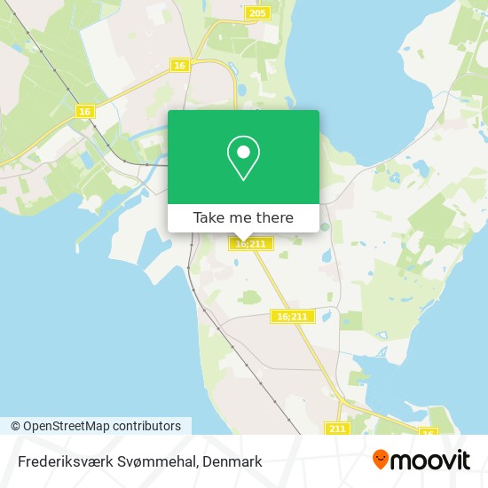 Frederiksværk Svømmehal map