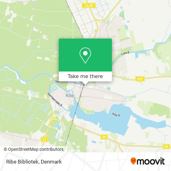 Ribe Bibliotek map