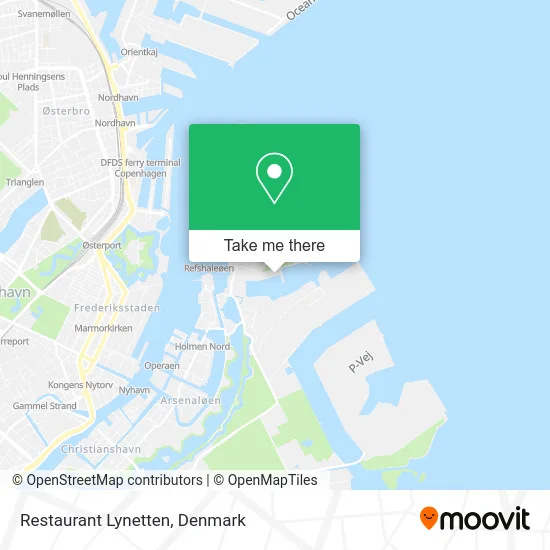 Restaurant Lynetten map