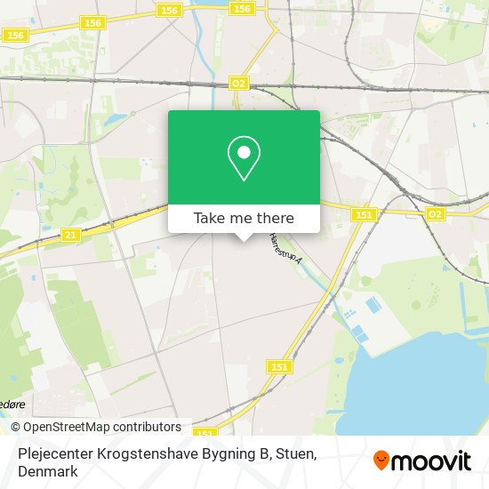 Plejecenter Krogstenshave Bygning B, Stuen map