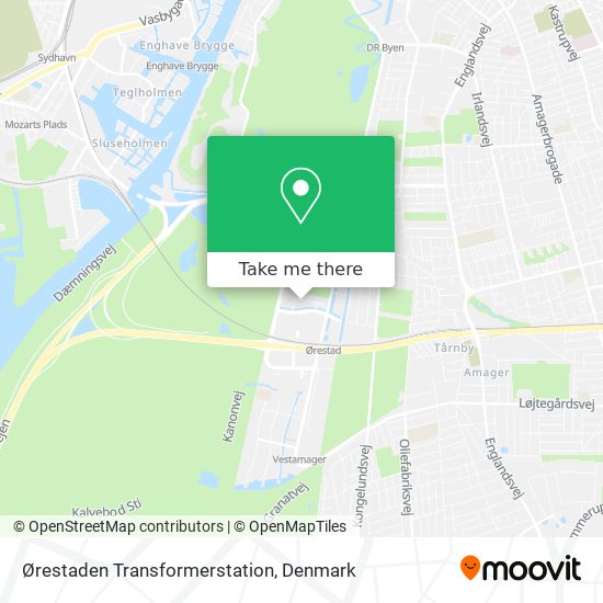 Ørestaden Transformerstation map