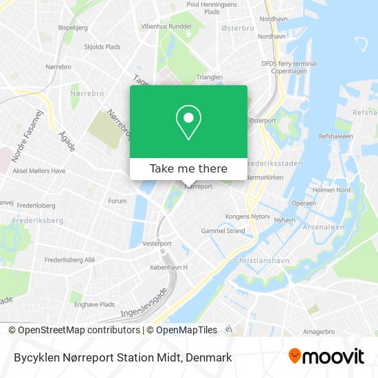 Bycyklen Nørreport Station Midt map