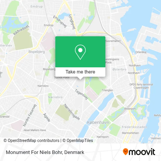 Monument For Niels Bohr map
